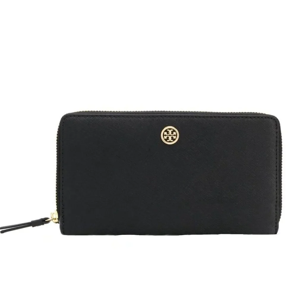 TORY BURCH Robinson Zip Around Saffiano Leather Wallet